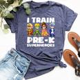 Super Hero Teacher Apparel I Train Pre-K Superheroes Bella Canvas T-shirt Heather Navy