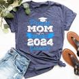 Super Proud Mom Of 2024 Graduate Awesome Family College Bella Canvas T-shirt Heather Navy
