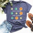 Three Eclipse To Learn Science Teacher Space Bella Canvas T-shirt Heather Navy
