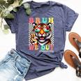 Tiger Bruh We Out Happy Last Day Of School Teacher Boy Girl Bella Canvas T-shirt Heather Navy