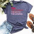 Tina The Woman The Myth The Legend Personalized Tina Bella Canvas T-shirt Heather Navy
