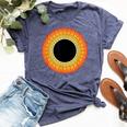 Total Solar Eclipse Mandala Sun Bella Canvas T-shirt Heather Navy