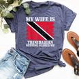 Trinidadian Wife Nothing Scares Me Husband Trinidad & Tobago Bella Canvas T-shirt Heather Navy