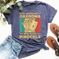 Never Underestimate A Grandma Who Plays Pinochle Pinochle Bella Canvas T-shirt Heather Navy