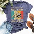 Never Underestimate An Old Lady Bjj Brazilian Jiu Jitsu Bella Canvas T-shirt Heather Navy