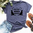 Never Underestimate An Old Lady Who Loves Dogs Born August Bella Canvas T-shirt Heather Navy