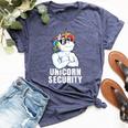 Unicorn Security Rainbow Muscles Dad Unicorn Bella Canvas T-shirt Heather Navy