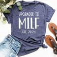 Upgraded To Milf Est 2024 Soon To Be Mom Womens Bella Canvas T-shirt Heather Navy