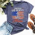 Us Na Vy Proud Mother Proud Us Na Vy For Mom Veteran Day Bella Canvas T-shirt Heather Navy