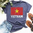 Vietnam Vietnamese Flag Family Pride Country Women Bella Canvas T-shirt Heather Navy