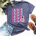 Vintage First Name Taylor Groovy First Name Personalized Bella Canvas T-shirt Heather Navy