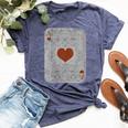 Vintage Poker Playing Cards Ace Of Hearts Bella Canvas T-shirt Heather Navy