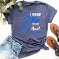 I Wear Blue For My Aunt Colorectal Colon Cancer Awareness Bella Canvas T-shirt Heather Navy