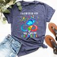 I Wear Blue For My Son Autism Awareness Mom Dad Bella Canvas T-shirt Heather Navy