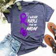 I Wear Purple For My Mom Lupus Awareness Support Bella Canvas T-shirt Heather Navy