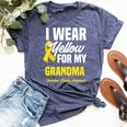I Wear Yellow For My Grandma Sarcoma Cancer Awareness Bella Canvas T-shirt Heather Navy