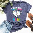 I Wear Zebra For My Sister Rare Disease Awareness Bella Canvas T-shirt Heather Navy