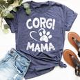 Welsh Corgi Mama Lover Dog Breeder Mom Pet Bella Canvas T-shirt Heather Navy