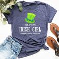 Yes I’M An Irish Girl I Speak Fluent Sarcasm St Patrick's Bella Canvas T-shirt Heather Navy