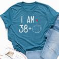 I Am 38 Plus 1 Middle Finger For A 39Th Birthday For Women Bella Canvas T-shirt Heather Deep Teal