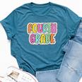 4Th Grade Back To School Dalmatian Dots Teacher Student Bella Canvas T-shirt Heather Deep Teal
