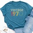 53Rd Birthday For Vintage 1970 Retro Born Bella Canvas T-shirt Heather Deep Teal