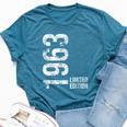 61St Birthday 61 Years Old Man Woman Vintage 1963 Bella Canvas T-shirt Heather Deep Teal