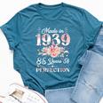 85 Year Old Made In 1939 Floral 85Th Birthday Women Bella Canvas T-shirt Heather Deep Teal
