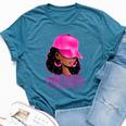 African American Afro Queen Sassy Black Woman Unbothered Bella Canvas T-shirt Heather Deep Teal