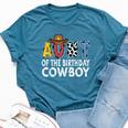 Aunt 1St Birthday Cowboy Western Aunt Birthday Boy Bella Canvas T-shirt Heather Deep Teal