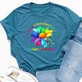 Autism Awareness Accept Understand Love Asd Sunflower Women Bella Canvas T-shirt Heather Deep Teal