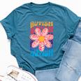 Autism Awareness Flower Acceptance Inclusion Love Support Bella Canvas T-shirt Heather Deep Teal