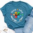 Autism Awareness Teacher Teach Hope Love Inspire Bella Canvas T-shirt Heather Deep Teal