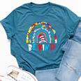 Autism Awareness Why Fit In Doctor Teacher Cat In Hat Cool Bella Canvas T-shirt Heather Deep Teal