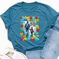 Autism Dad Mom You Will Never Walk-Alone Support Autism Bella Canvas T-shirt Heather Deep Teal