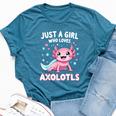 Axolotl Kawaii Just A Girl Who Loves Axolotls Bella Canvas T-shirt Heather Deep Teal