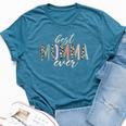 Best Momma Ever Leopard Print Mother's Day Bella Canvas T-shirt Heather Deep Teal
