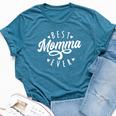 Best Momma Ever Modern Calligraphy Font Mother's Day Momma Bella Canvas T-shirt Heather Deep Teal