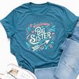 Best Sibling Baby Shower Girls Promoted To Big Sister Bella Canvas T-shirt Heather Deep Teal
