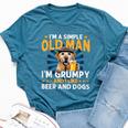 Bichon I’M A Simple Old Man I’M Grumpy&I Like Beer&Dogs Fun Bella Canvas T-shirt Heather Deep Teal