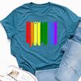 Binghamton New York Lgbtq Gay Pride Rainbow Skyline Bella Canvas T-shirt Heather Deep Teal
