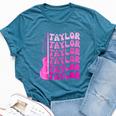 Birthday Taylor First Name Personalized Birthday Party Bella Canvas T-shirt Heather Deep Teal