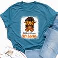 Black Multiple Sclerosis Awareness Messy Bun Ms Bella Canvas T-shirt Heather Deep Teal