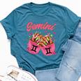 Black Nails Zodiac Birthday Gemini Queen Bella Canvas T-shirt Heather Deep Teal