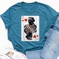 Black Queen Of Hearts Card Deck Game Proud Black Woman Bella Canvas T-shirt Heather Deep Teal