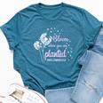 Bloom Where You Are Planted Dandelion Purple Up Military Kid Bella Canvas T-shirt Heather Deep Teal