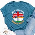 British Grown Indian Roots Vintage Flags For Women Bella Canvas T-shirt Heather Deep Teal