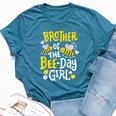 Brother Of The Bee-Day Girl Birthday Party Matching Family Bella Canvas T-shirt Heather Deep Teal