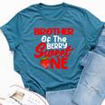 Brother Berry Sweet One Birthday Girl Strawberry Family Bella Canvas T-shirt Heather Deep Teal