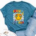Bruh We Out Happy Last Day Of School Teacher Student Bella Canvas T-shirt Heather Deep Teal